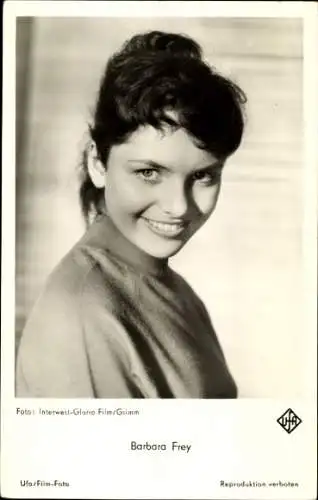 Ak Schauspielerin Barbara Frey, Portrait