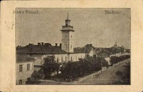 Ak Siedlce Siedlec Polen, Rathaus