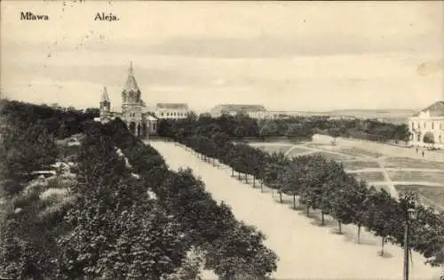 Ak Mława Mlawa Mielau Polen, Allee