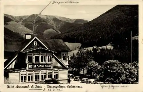 Ak Sankt Peter Spindleruv Mlýn Spindlermühle Riesengebirge Region Königgrätz, Hotel Annenruh