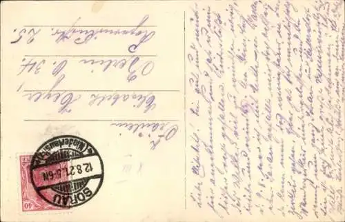 Ak Żary Sorau Niederlausitz Ostbrandenburg, Kirchpartie, Glockenturm