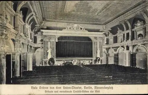 Ak Berlin Mitte, Alexanderplatz, Union-Theater, Bühne