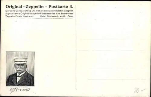 Künstler Ak Mannheim, Zeppelin, Graf von Zeppelin