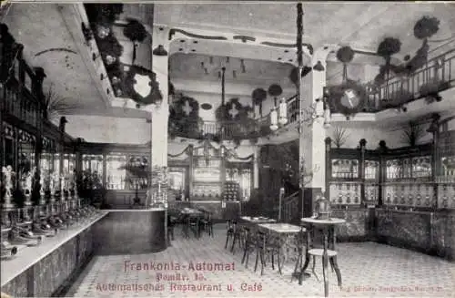 Ak Würzburg am Main Unterfranken, Frankonia-Automat, Domstraße, Automatisches Restaurant