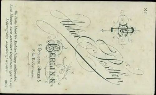 CdV Berlin, Deutscher Soldat in Uniform, Portrait