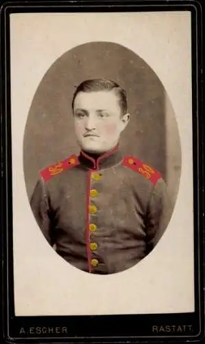 CdV Rastatt, Deutscher Soldat in Uniform, Regiment 30, Portrait