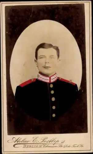 CdV Berlin, Deutscher Soldat in Uniform, Portrait