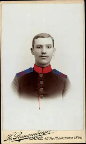 CdV Mainz, Deutscher Soldat in Uniform, Portrait