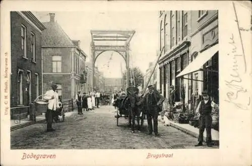 Ak Bodegraven Südholland, Brugstraat