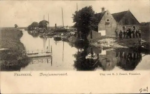 Ak FranekerFriesland Niederlande, Dongjummervaart