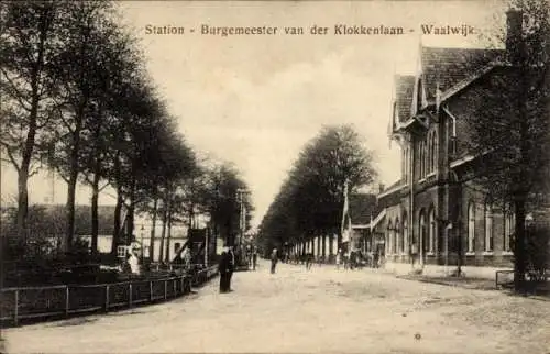 Ak Waalwijk Nordbrabant Niederlande, Bahnhof, Burgemeester van der Klokkenlaan