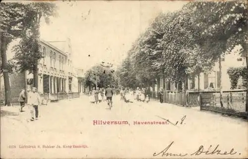 Ak Hilversum Nordholland Niederlande, Havenstraat