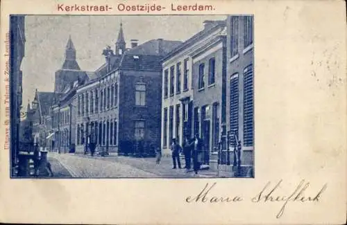 Ak Leerdam Südholland, Kerkstraat, Oostzijde