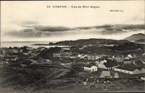 Ak Korfu Griechenland, Blick von Mon Repos