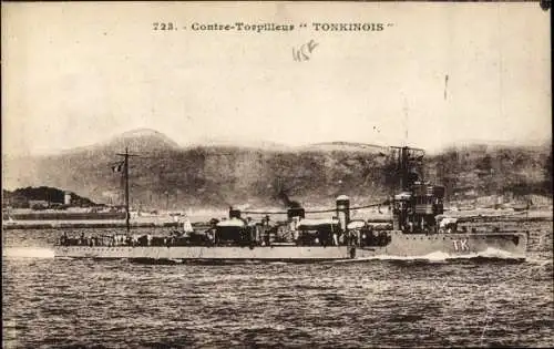 Ak Französisches Kriegsschiff, Tonkinois, TK, Contre-Torpilleur
