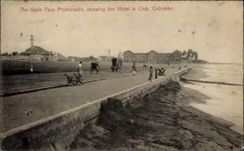 Ak Colombo Ceylon Sri Lanka, Galle Face Promenade, Hotel, Club