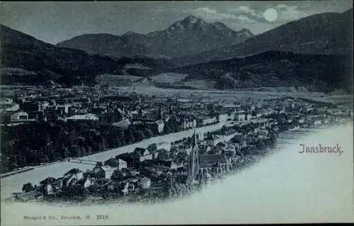 Mondschein Ak Innsbruck in Tirol, Panorama