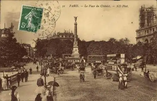 Ak Paris IV, Place du Châtelet