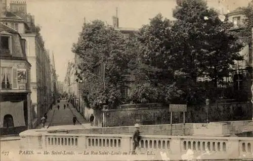 Ak Paris IV Ile de la Cité, Rue Saint Louis