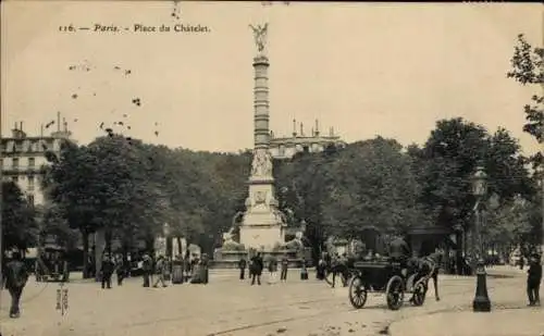 Ak Paris IV, Place du Châtelet