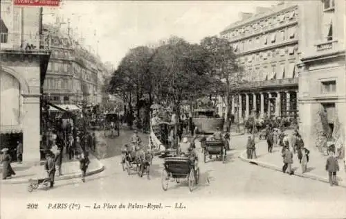Ak Paris I Louvre, Place du Palais Royal
