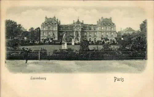 Relief Ak Paris VI, Jardin du Luxembourg, Palast