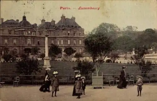 Ak Paris VI, Jardin du Luxembourg, Palast
