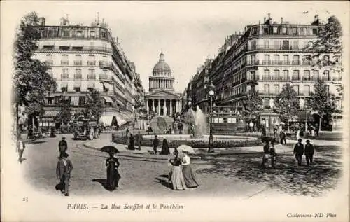 Ak Paris V, Rue Soufflot und das Pantheon