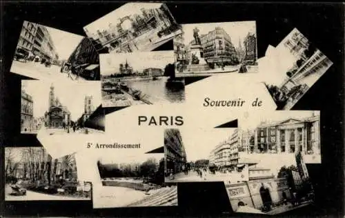 Passepartout Ak Paris V., Miniaturfiguren