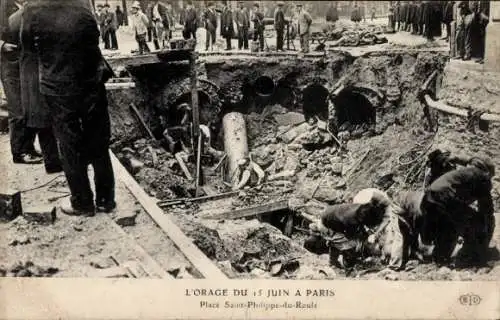 Ak Paris VIII, Place Saint Philippe du Roule, der Sturm vom 15. Juni