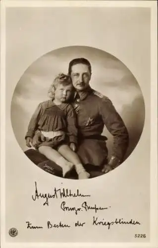 Passepartout Ak August Wilhelm Prinz von Preußen, Prinz Alexander Ferdinand, NPG 5226