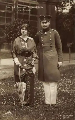 Ak Prinz und Prinzessin August Wilhelm von Preußen, Alexandra Viktoria, Liersch 1048