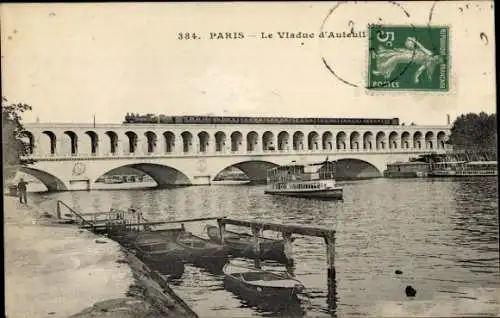 Ak Paris XVI Passy Auteuil, Viadukt