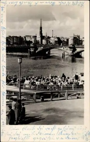 Ak Berlin Mitte, Dampferanlegestelle Jannowitzbrücke, Dampfer Karl Marx