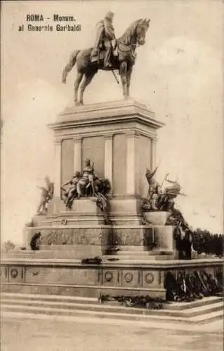 Ak Roma Rom Lazio, Monument al Generale Garibaldi