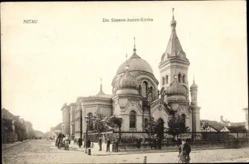 Ak Jelgava Mitau Lettland, Simeon-Annen-Kirche
