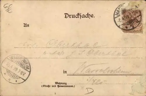 Ak Hamburg, Segelschiffhafen