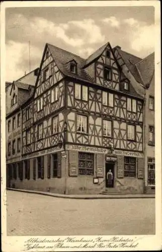 Ak Koblenz in Rheinland Pfalz, Althistorisches Weinhaus Zum Hubertus, Inh. Fritz Henkel