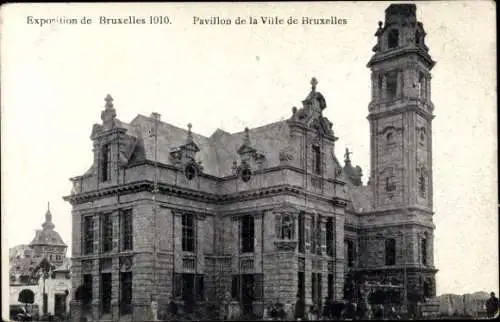 Ak Bruxelles Brüssel, Brüsseler Ausstellung 1910, Pavillon der Stadt Brüssel