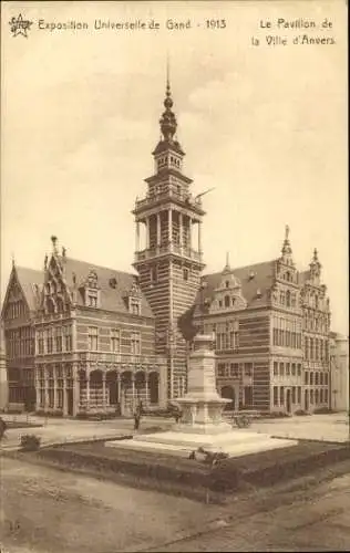 Ak Gent Ostflandern, Weltausstellung 1913, Stadtpavillon Antwerpen