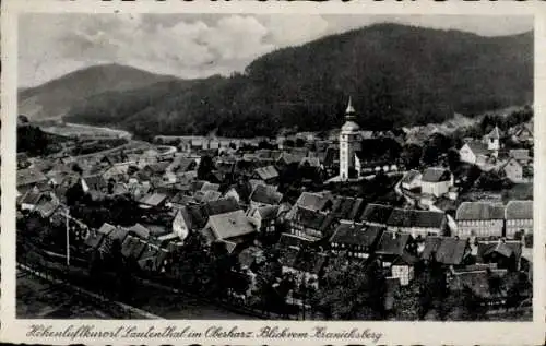 Ak Lautenthal Langelsheim im Oberharz, Blick vom Kranichsberg, Gesamtansicht