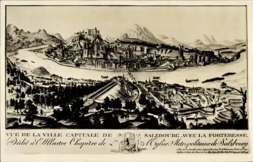 Ak Salzburg in Österreich, Gesamtansicht