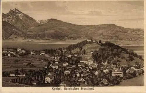 Ak Kochel am See Oberbayern, Panorama
