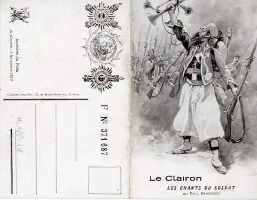 Lied Klapp Ak Le Clairon, Les Chants du Soldat, Paul Deroulede, Kolonialkrieger