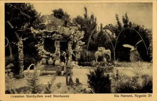 Ak Graasten Gråsten Dänemark, Stenhytten med Stenhaven