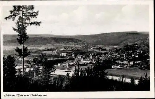 Ak Lohr am Main Unterfranken, Blick vom Buchberg