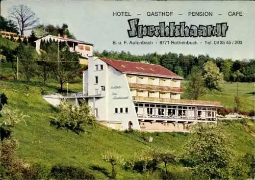 Ak Rothenbuch im Spessart, Spechtshaardt, Hotel, Gasthof, Pension, Cafe