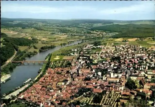 Ak Marktheidenfeld am Main Unterfranken, Panorama, Fliegeraufnahme