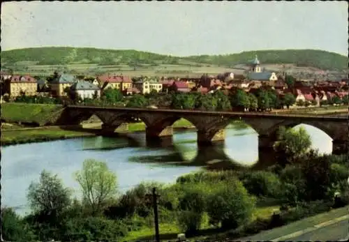 Ak Marktheidenfeld am Main Unterfranken, Panorama, Brücke