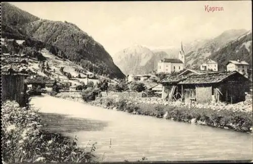 Ak Kaprun in Salzburg, Teilansicht, Kirche